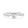 Lab Grown Diamond Open Heart Ring with Twisted Shank