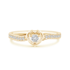 Lab Grown Diamond Open Heart Ring with Twisted Shank
