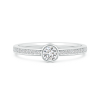 Bezel-Set Round Lab Grown Diamond Stackable Ring