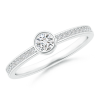Bezel-Set Round Lab Grown Diamond Stackable Ring