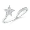 Pave Set Lab Grown Diamond Shooting Star Ring