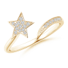 Pave Set Lab Grown Diamond Shooting Star Ring