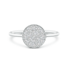 Pave Set Lab Grown Diamond Starry Disc Ring