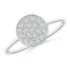 Pave Set Lab Grown Diamond Starry Disc Ring
