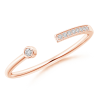 Bezel Set Lab Grown Diamond Open Ring