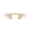 Bezel Set Lab Grown Diamond Open Indigo Ring