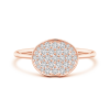 Pave-Set Lab Grown Diamond Oval Cluster Ring