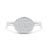 Pave-Set Lab Grown Diamond Oval Cluster Ring
