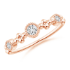 Three Stone Bezel Set Lab Grown Diamond Ring