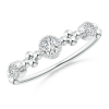 Three Stone Bezel Set Lab Grown Diamond Ring