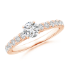 Classic Lab Grown Diamond Engagement Ring with Diamond Accents