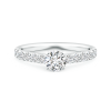 Classic Lab Grown Diamond Engagement Ring with Diamond Accents
