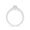 Classic Lab Grown Diamond Engagement Ring with Diamond Accents