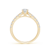Classic Lab Grown Diamond Engagement Ring with Diamond Accents
