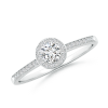 Lab Grown Diamond Round Halo Engagement Ring