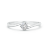 Lab Grown Diamond Solitaire Ring with Twisted Shank