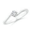 Lab Grown Diamond Solitaire Ring with Twisted Shank