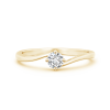 Lab Grown Diamond Solitaire Ring with Twisted Shank