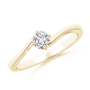 Lab Grown Diamond Solitaire Ring with Twisted Shank