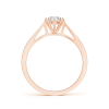 Tapered Shank Lab Grown Diamond Solitaire Ring with Accents