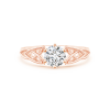 Solitaire Round Lab Grown Diamond Celtic Knot Ring