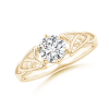 Solitaire Round Lab Grown Diamond Celtic Knot Ring