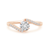 Prong Set Lab Grown Diamond Bypass Ring with Accents