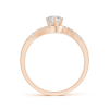 Prong Set Lab Grown Diamond Bypass Ring with Accents
