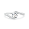 Prong Set Lab Grown Diamond Bypass Ring with Accents