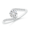 Prong Set Lab Grown Diamond Bypass Ring with Accents