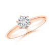 Six-Prong Round Lab Grown Diamond Solitaire Engagement Ring