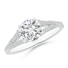 Lab Grown Diamond Split Shank Ring with Four-Prong Setting