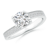 Double Prong Set Solitaire Lab Grown Diamond Bypass Ring