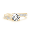 Double Prong Set Solitaire Lab Grown Diamond Bypass Ring