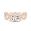Solitaire Round Lab Grown Diamond Crossover Ring