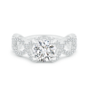 Solitaire Round Lab Grown Diamond Crossover Ring