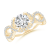 Solitaire Round Lab Grown Diamond Crossover Ring