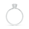 Round Lab Grown Solitaire Diamond Bypass Ring with Twisted Shank