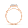 Cathedral Round Lab Grown Diamond Halo Ring with Claw-Setting