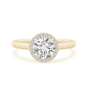 Cathedral Round Lab Grown Diamond Halo Ring with Claw-Setting