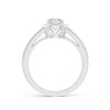 Round Lab Grown Diamond Split Shank Ring with Halo