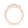 Three Stone Lab Grown Diamond Halo Engagement Ring