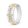 Channel Set Men Lab Grown Diamond Wedding Band