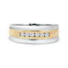 Channel Set Men Lab Grown Diamond Wedding Band
