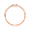 Two Stone Bezel-Set Lab Grown Diamond Bypass Ring
