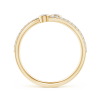 Two Stone Bezel-Set Lab Grown Diamond Bypass Ring