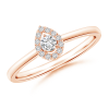 Pear-Framed Floating Round Lab Grown Diamond Halo Ring