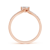 Two Stone Lab Grown Diamond Bypass Ring with Accents