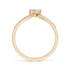 Two Stone Lab Grown Diamond Bypass Ring with Accents