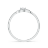 Open Heart Round Lab Grown Diamond Bypass Ring